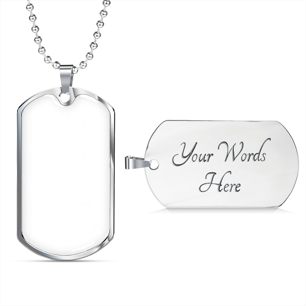 All White Military Style Necklace