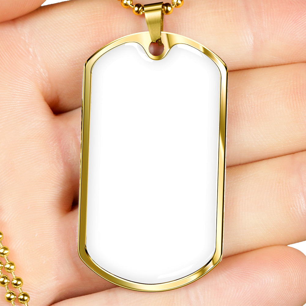 All White Military Style Necklace