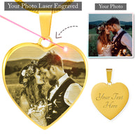 Thumbnail for Photo Etched Heart Necklace