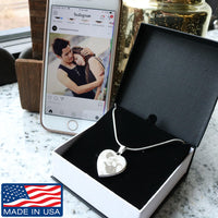 Thumbnail for Photo Etched Heart Necklace